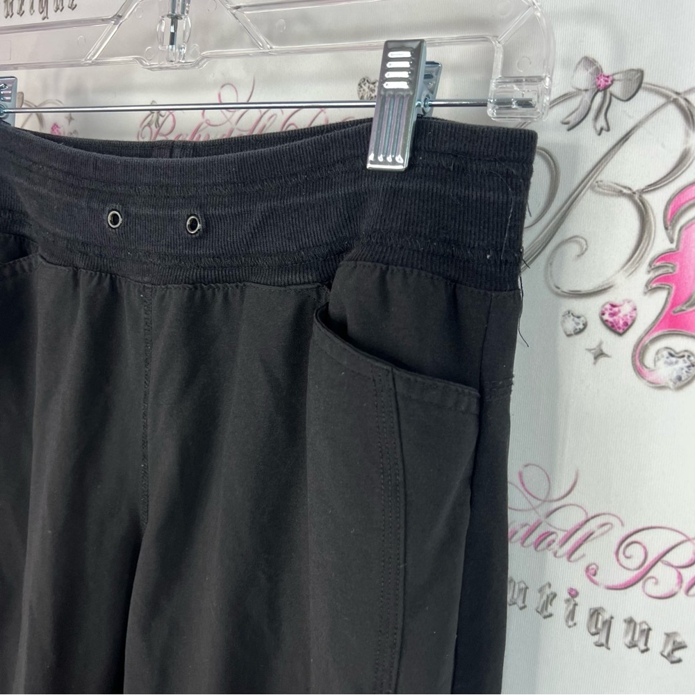 Cleo pants cinch bottom casual Women's Black Straight Leg Pants - Picture 4 of 12